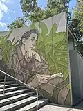 Wandgemälde Jane Goodall, Bioparc Valencia