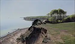 Sømærketræerne ved Moesgård strand, 1892, Aarhus Rådhus Die Seezeichenbäume am Strand von Moesgård.