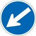 311-F: Vorgeschriebene Vorbeifahrt – links vorbei