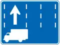 327-2: Vorgeschriebene Spur für angegebene Fahrzeuge[6]