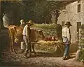 Jean-François Millet: Bauern bringen das neugeborene Kalb nach Haus, Art Institute of Chicago