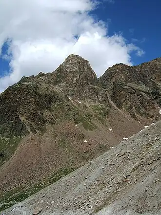 Jegihorn von Südosten, von der Weissmieshütte