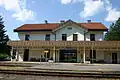 Aufnahmegebäude im Bahnhof Jennersdorf