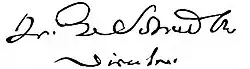 Johann Gottfried Schadows Unterschrift