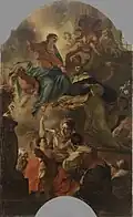 Hl. Dominikus als Fürbitter bei Maria von Johann Evangelist Holzer