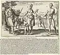 Einwohner von Cape Lopez, Illustration von Johann Theodor de Bry für Pieter de Marees, 1602