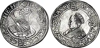 Kurfürst Johann und Herzog Georg (1525–1530), Guldengroschen o.&nbsp;J.