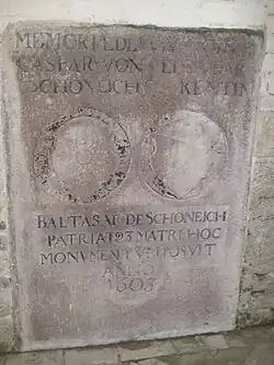 Kaspar von Schöneich († 1547), im Jahr 1603 von seinem Sohn Balthasar gesetzt (2012)