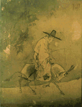 Giryeodo (기려도, 騎驢圖) Reiten auf dem Pferd, 1650