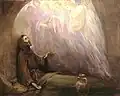 Un coro de ángeles, con sus melodías ahuyenta los pesares de San Francisco aus der Bilderserie Leben des Franz von Assisi