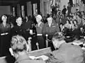 Josias zu Waldeck und Pyrmont bei der Urteilsverkündung am 14.&nbsp;August 1947