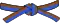 Blau-Brauner Gürtel