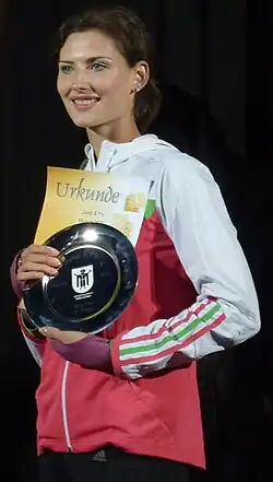 Julija Pidluschnaja Rang neun mit 6,57&nbsp;m