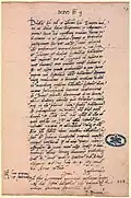 Das Breve vom 6. Juli 1511, mit dem Julius II. Lorenzo Parmenio zum Bibliothekar (custode) der päpstlichen Bibliothek ernannte. Città del Vaticano, Archivio Segreto Vaticano, Cam. Ap., Div. Cam. LVIII, fol. 152r