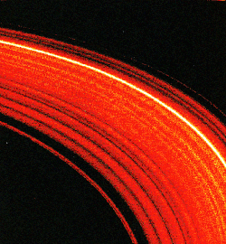 Jupiters Ringe in Falschfarben