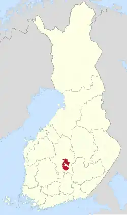 Lage von Jyväskylä in Finnland