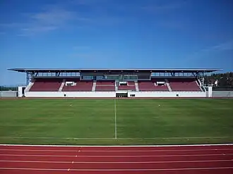 Die neue Tribüne des Kópavogsvöllur (2008)
