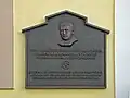 Gedenktafel am Haus von Rudolf Kögler in Gärten