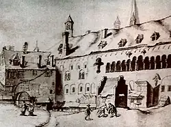 Erzbischöflicher Palast, 1164 (Abbildung um 1670)