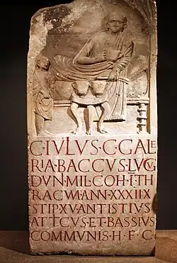 Grabstein des Caius Iulius Baccus