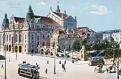 Rudolfplatz, Opernhaus (Postkarte, koloriert, um&nbsp;1910)