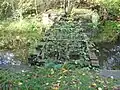 Fundamente der Brücke über den Køge Å