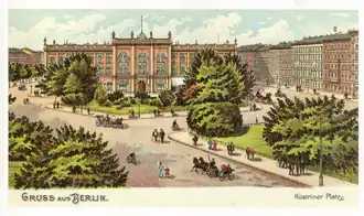 Empfangsgebäude am Cüstriner Platz um 1900