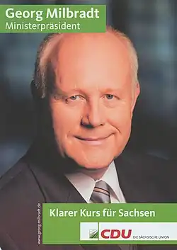Georg Milbradt (18.&nbsp;April 2002 bis 27.&nbsp;Mai 2008)