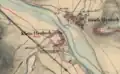 Mitte des 19. Jahrhunderts ist das Straßenviereck des Altorts voll ausgebildet. Quelle: Bayerische Uraufnahme 1808-1864, Blatt Miltenberg