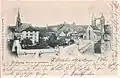 Eine Aufnahme von Karl Liebhardt aus dem Jahr 1897: Blick aus der Stadt zur Burg