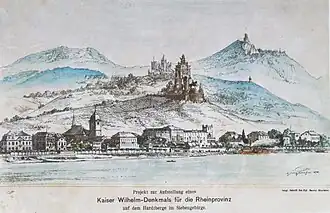 Wettbewerbsentwurf für ein Kaiser-Wilhelm-Denkmal bei Königswinter (1890)