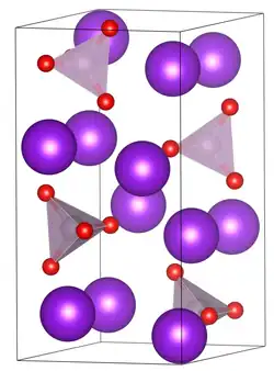 Elementarzelle von Kaliumphosphat.