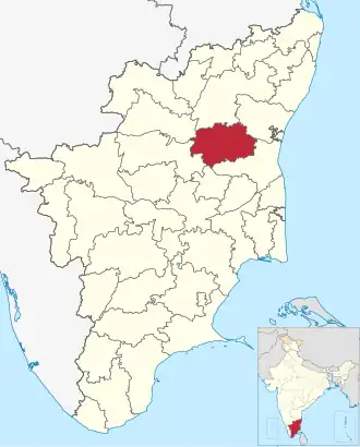 Positionskarte des Distrikts Kallakurichi