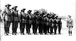 Abteilung der Kamerun-Kompanie in Südwestafrika mit Südwesterhut, 1914/15