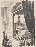 Die zwischen Hass auf die gotischen Feinde und Liebe zu ihrem König Athalarich hin- und hergerissene Römerin Kamilla (2. Buch)