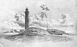 Leuchtturm von Kampen, um 1895