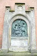 Denkmal an der Nordseite der St. Nicolai-Kirche in Kolding