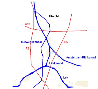 Verlauf des Lekkanals