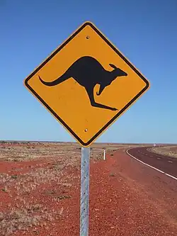 Verkehrszeichen am Stuart Highway