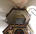 Decke des Kanzelschalldeckels
