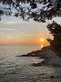 Sonnenuntergang an der Küste von Kamenjak