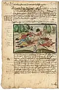 Darstellung in einer Chronik von Heinrich Thomann, um 1606