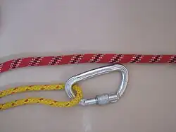 Steigschlinge in Karabiner
