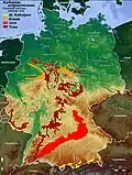 Aufgeschlossenes Karbonatgestein in Deutschland
