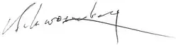 Unterschrift von Karel Schwarzenberg