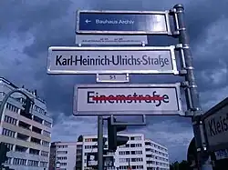 Karl-Heinrich-Ulrichs-Straße Berlin 2014 (kurz nach Umbenennung Schöneberger Teil der ehem. Einemstraße am 17. Dezember 2013)