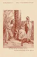 Kara Ben Nemsi (rechts) bei der Bastonnade, Postkarte (um 1900)
