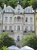 Früher Villenhotel „Rotes Herz“, heute Kurhaus Palacký