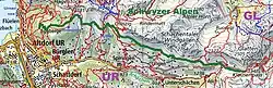 Karte des Wanderweges