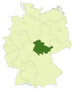 Lage von Thüringen